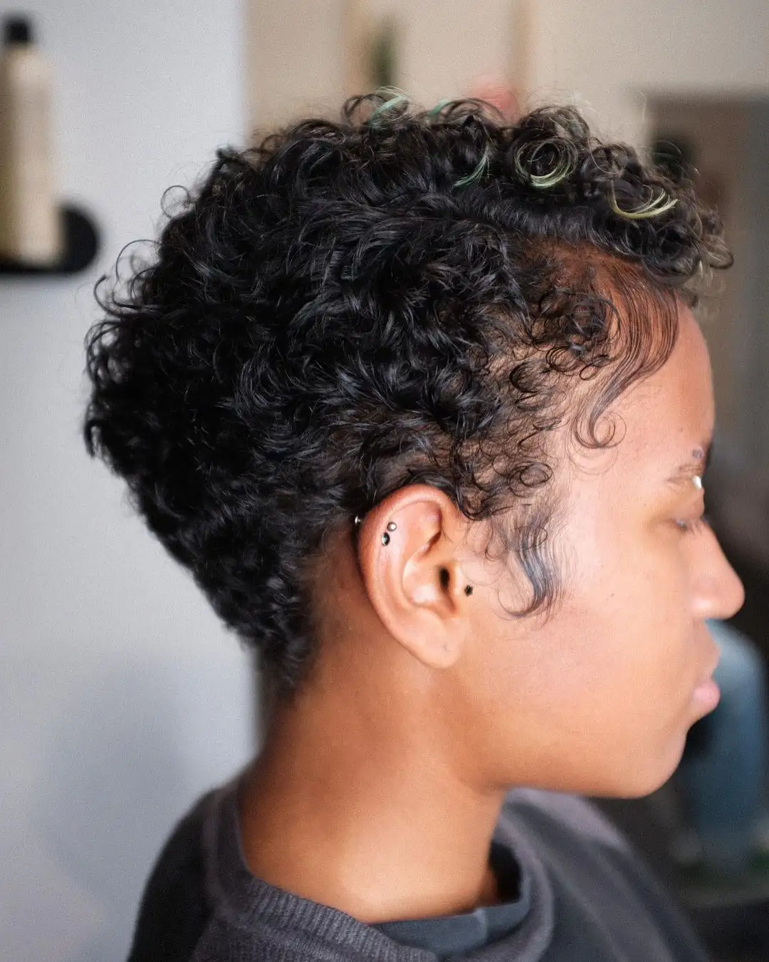 Black Woman with Short Curly Hairstyle