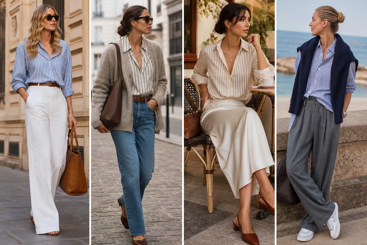 Striped Shirt Outfits for Early Fall