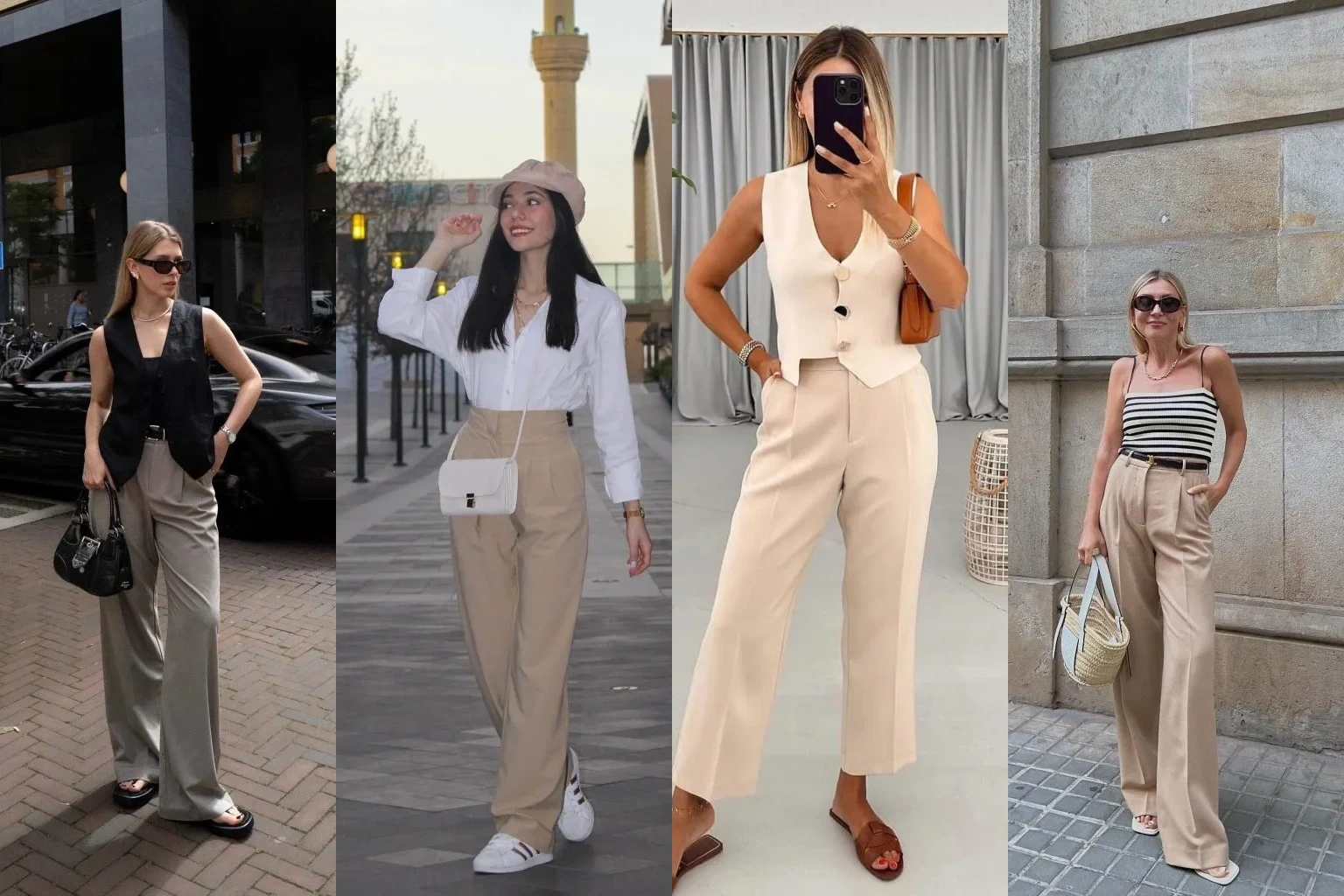 18 Beige Pants Outfits That Never Feel Basic