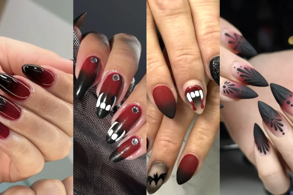 Bewitching Vampire Nails and Outfit Pairings