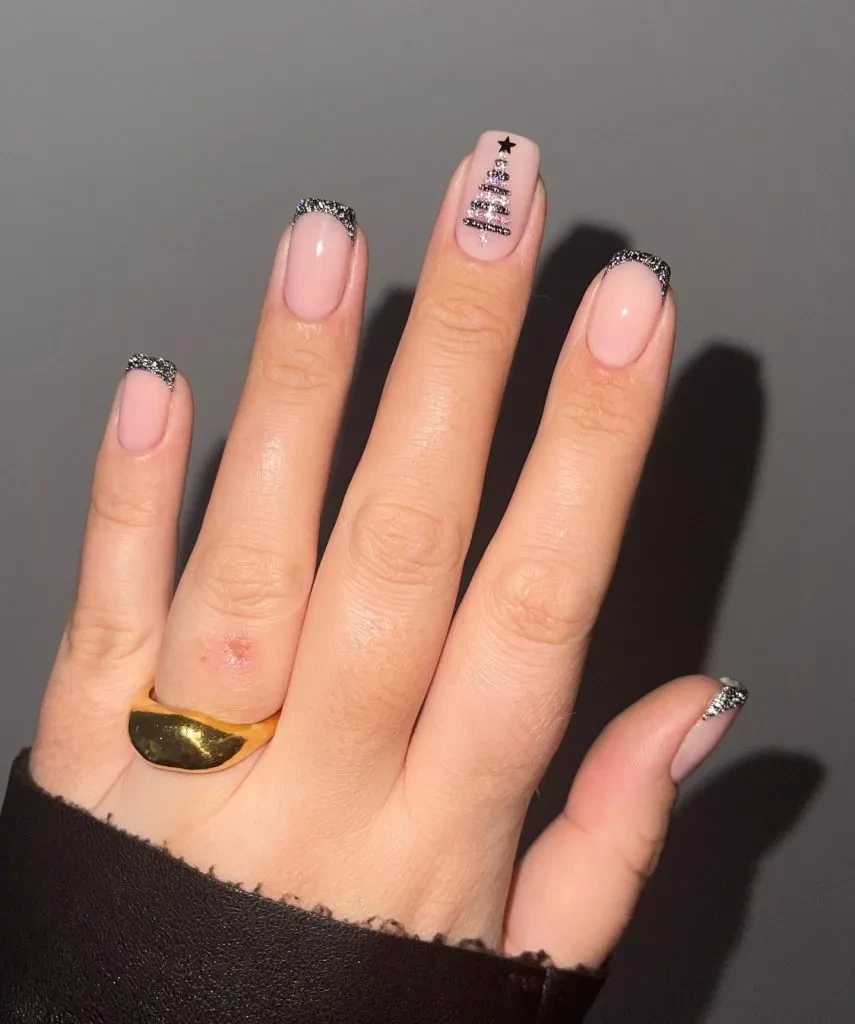 10- Black French Tips With an Edge