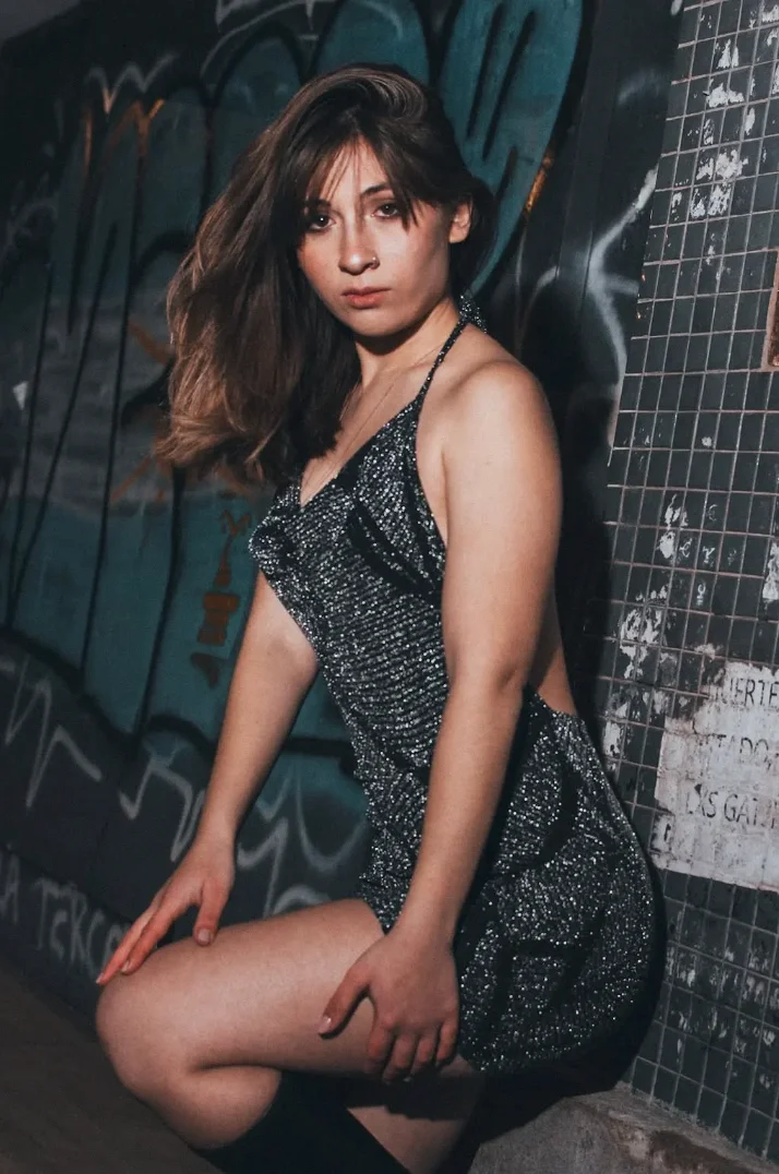 Black Sparkly Mini Dress