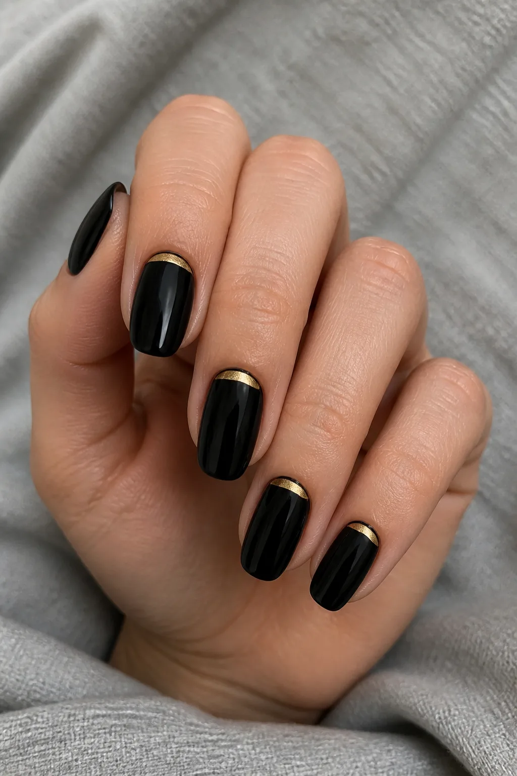 Black With Gold Crescent Moons