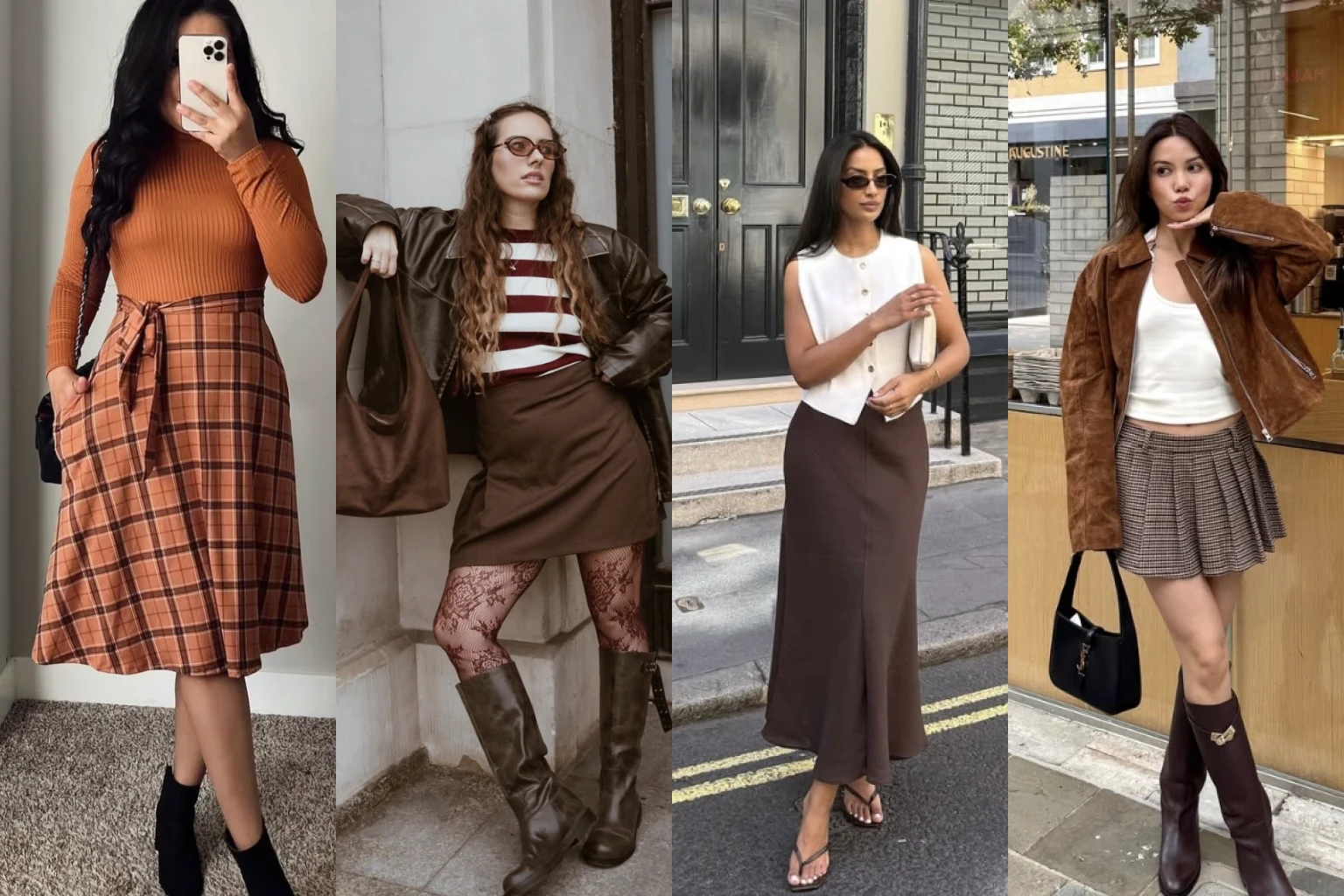 Brown Skirt Outfits that Prove Its the New Black - Featured