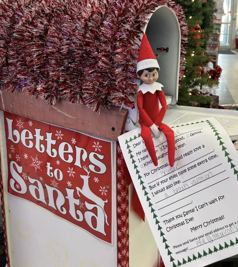 Charming Red and White Elf with Personalized Letter Ideas
