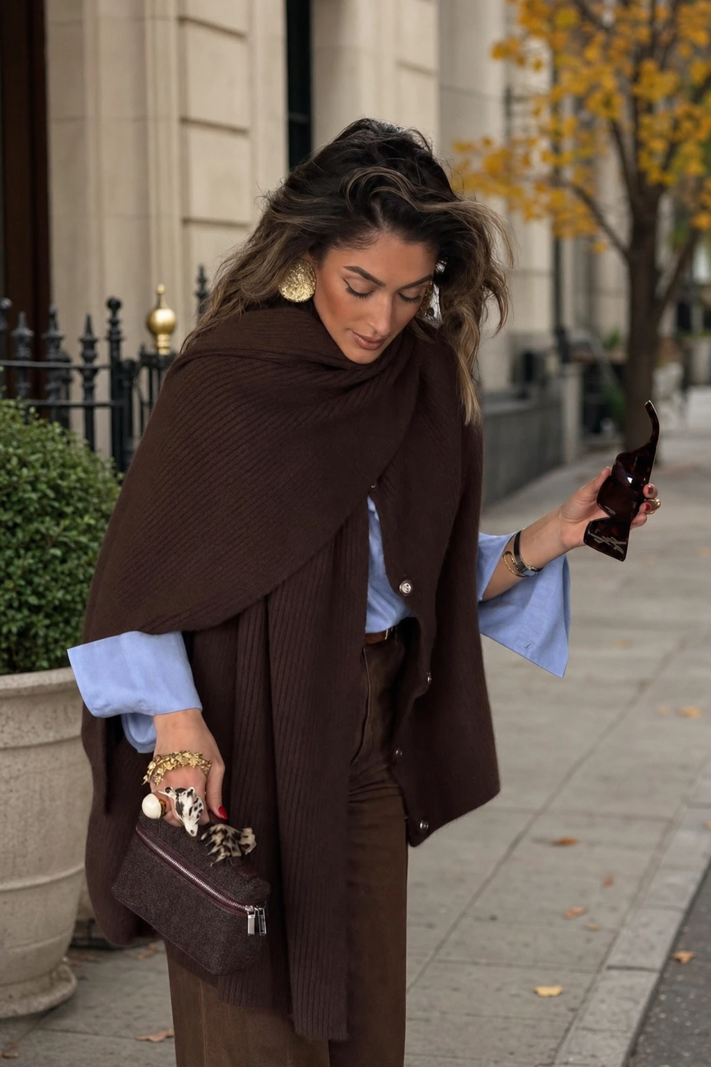 7- Collared Shirt with a Scarf