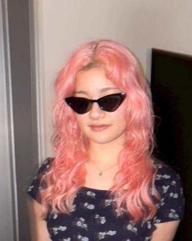 Cotton-Candy Pink Wavy Hair