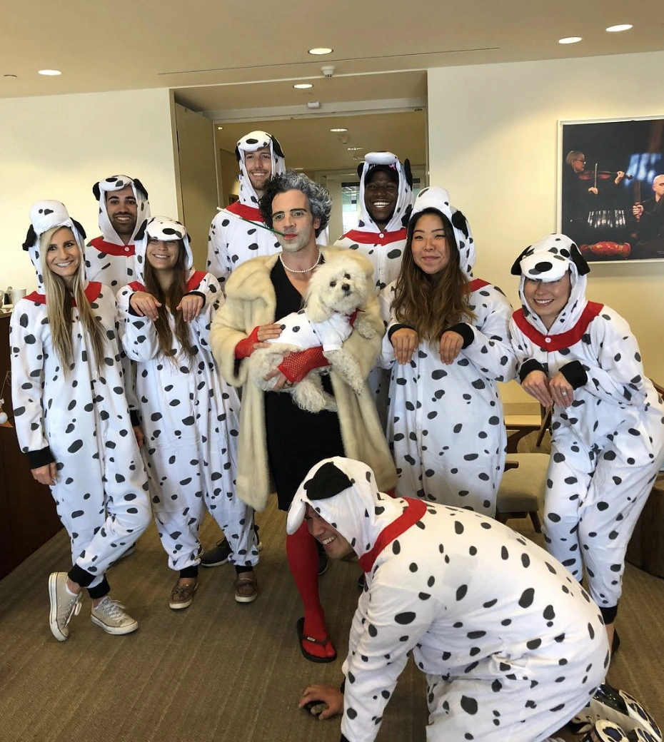 Dalmatian Onesies + Faux Fur Coat + Red Accessories + Cute Dog Costume
