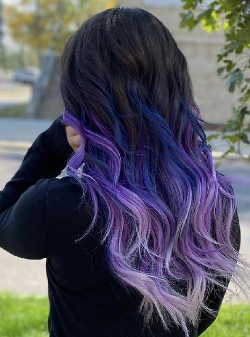 Dark to Light Ombre Violet Dream Hair