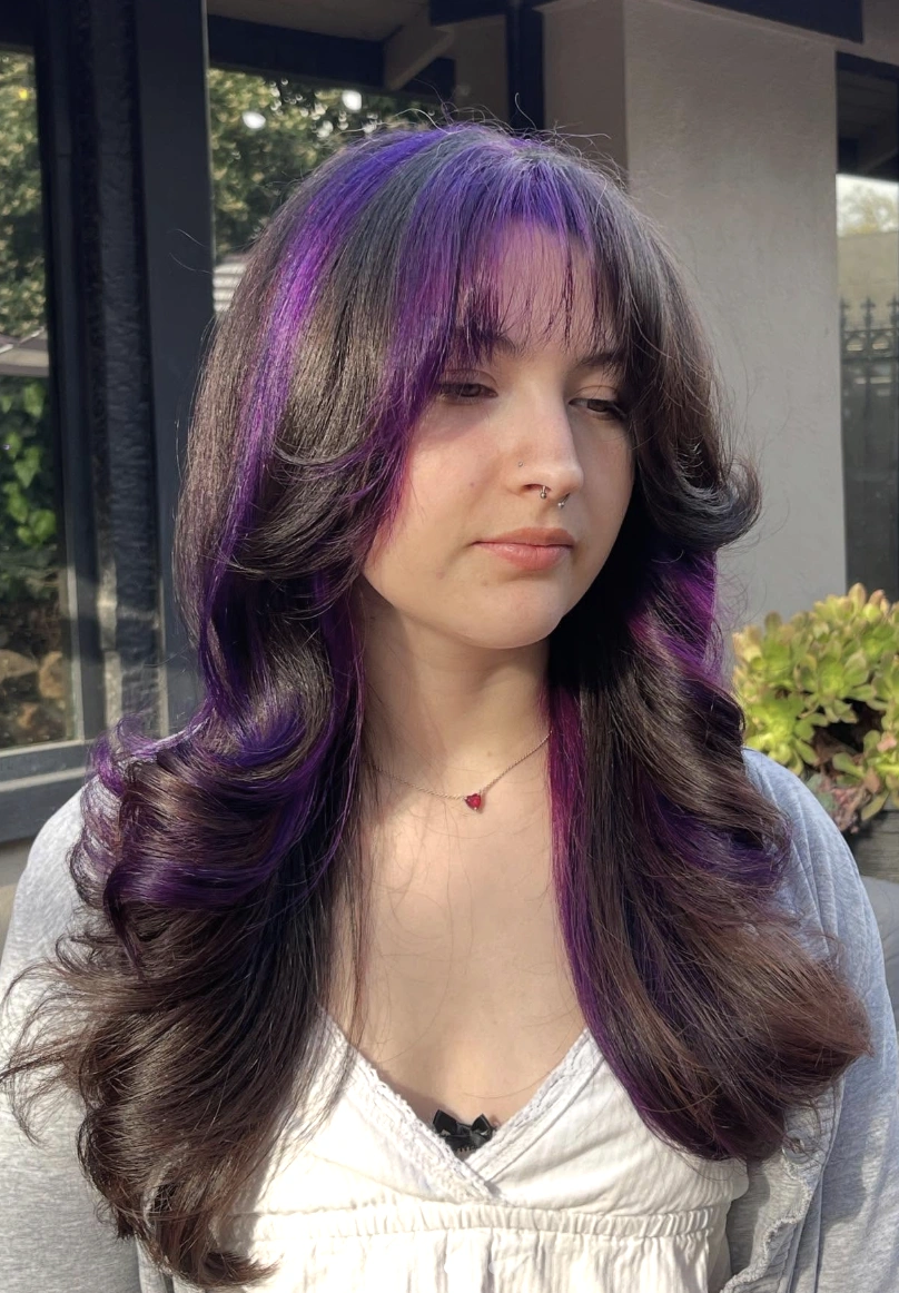 Deep Plum and Orchid Layered Highlights