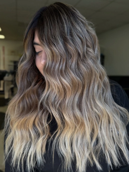 Dimensional Brunette Waves: Long Layered Cut