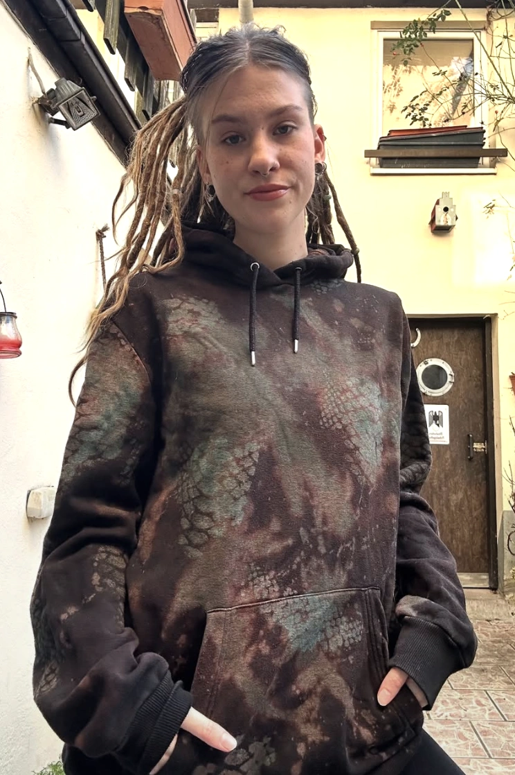 Distressed Hoodie + Dark Wash Leggings