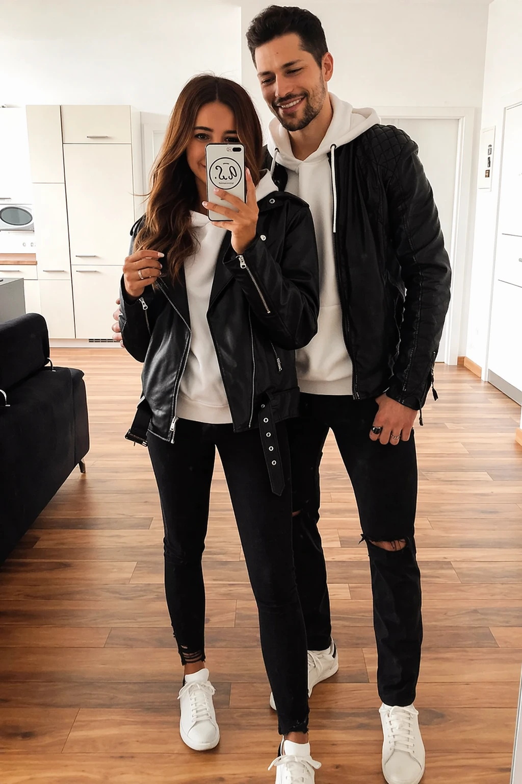 Edgy Vibes: Black Leather Jackets + Hoodies
