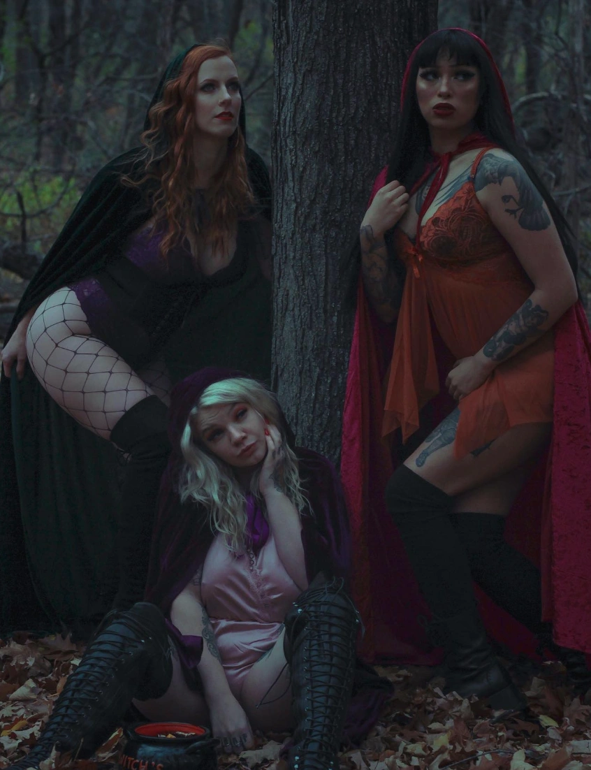 Enchanting Witch Costumes + Mysterious Capes + Striking Thigh-High Boots
