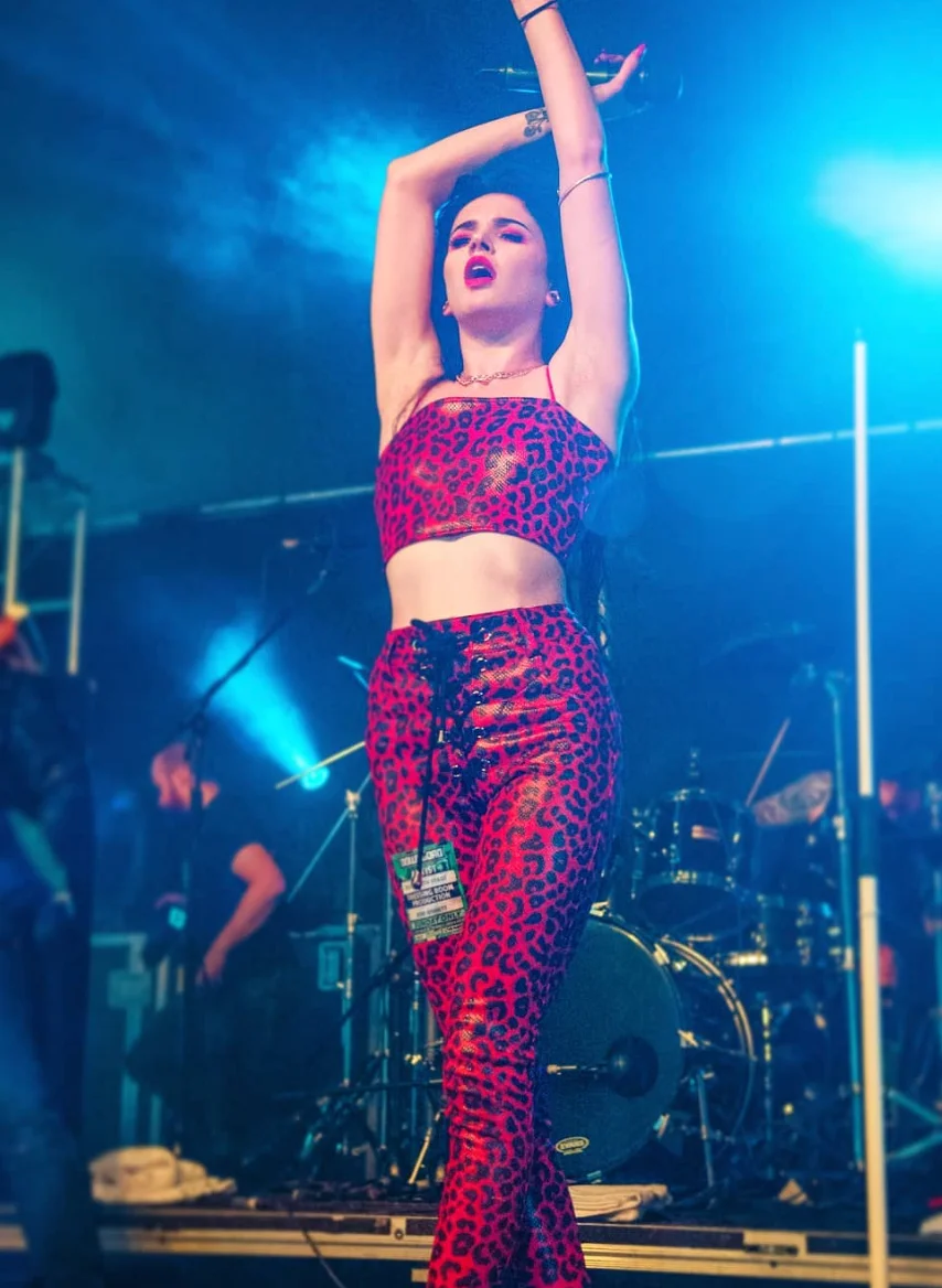 Fierce Prints: Red Leopard Crop Top + Matching Pants