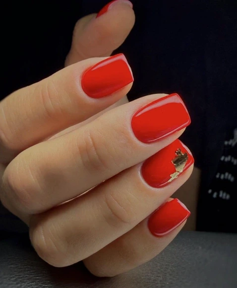 18- Glossy Red with Gold Foil