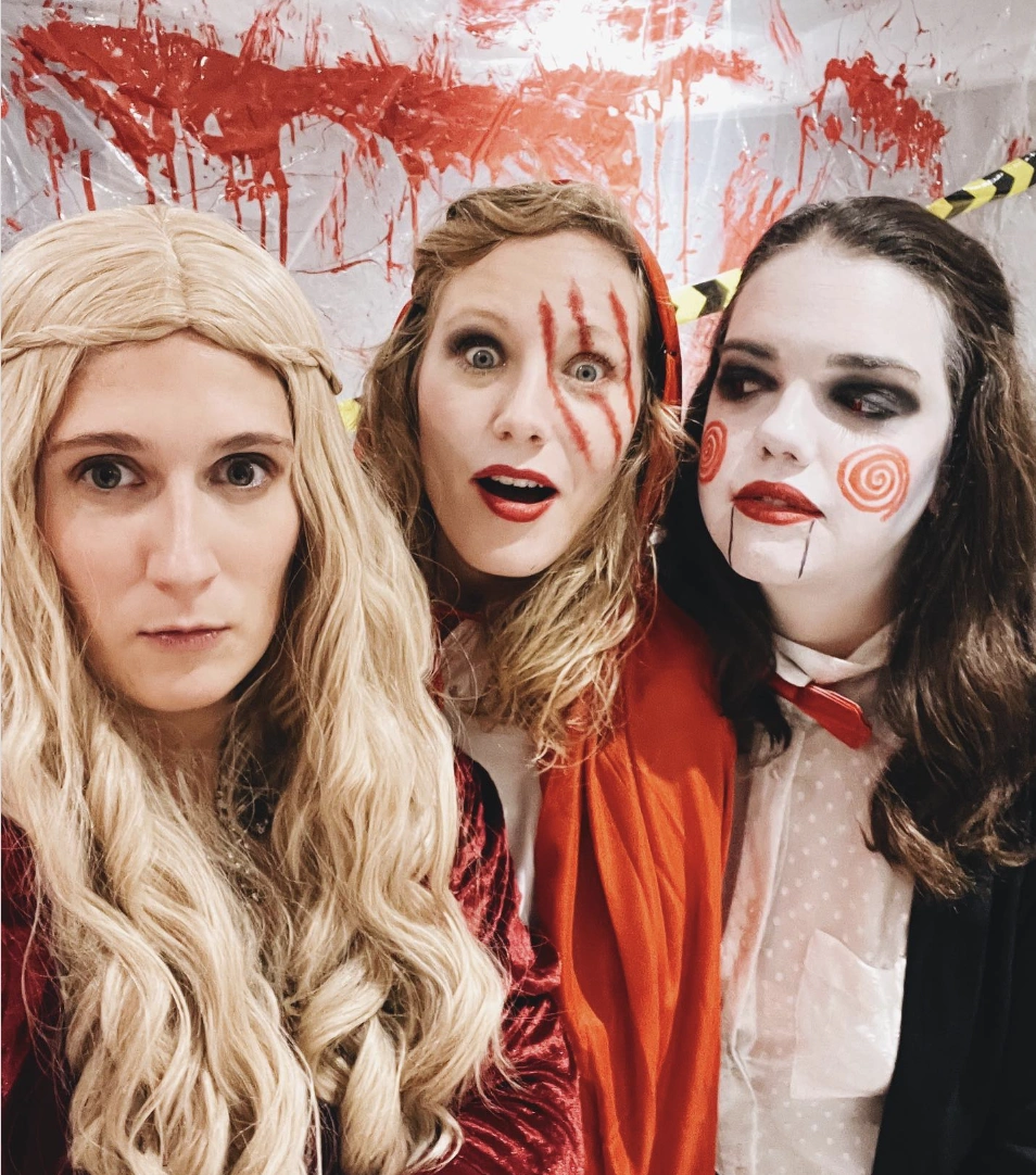 Gothic Queen Costume + Creepy Clown Makeup + Horror Film Icon Outfit