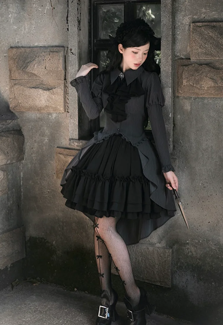 Gothic Romance: Black Lolita-Inspired Dress