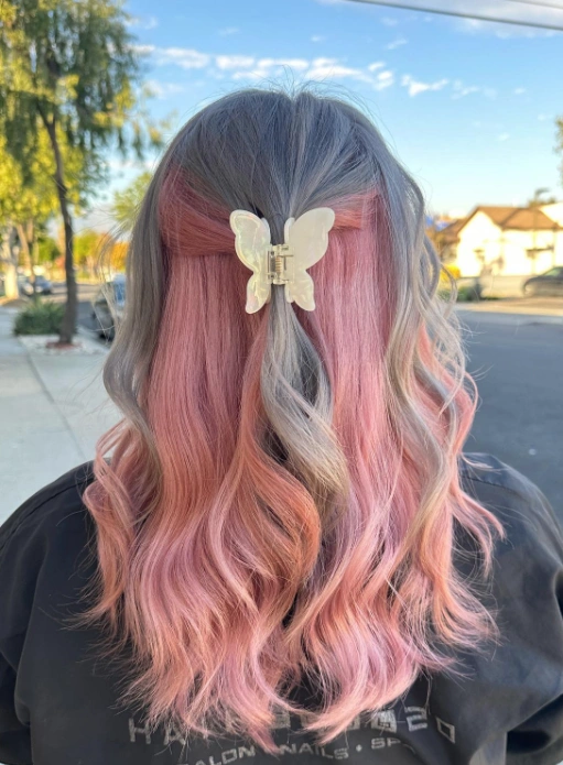Hidden Rosy-Mauve Ombre