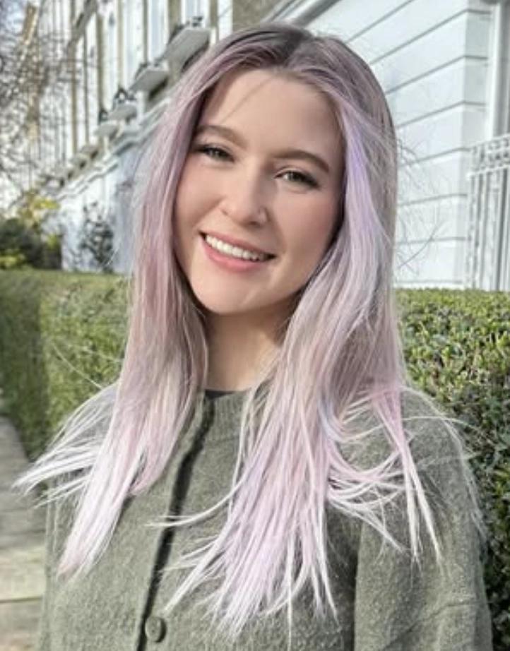 Icy Lavender Ombre with Subtle Purple Highlights