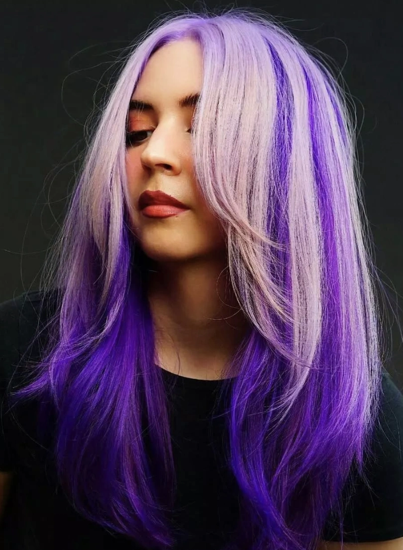 Lavender Dream with Royal Purple Streaks