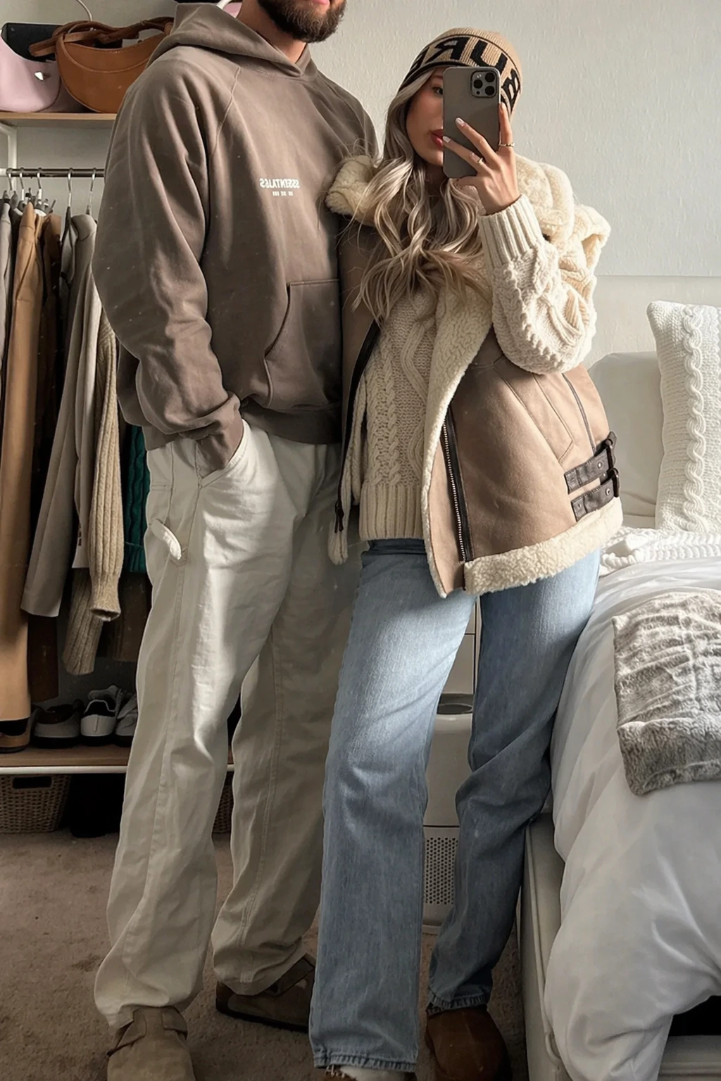 Layered Warmth: Hoodies + Textured Outerwear