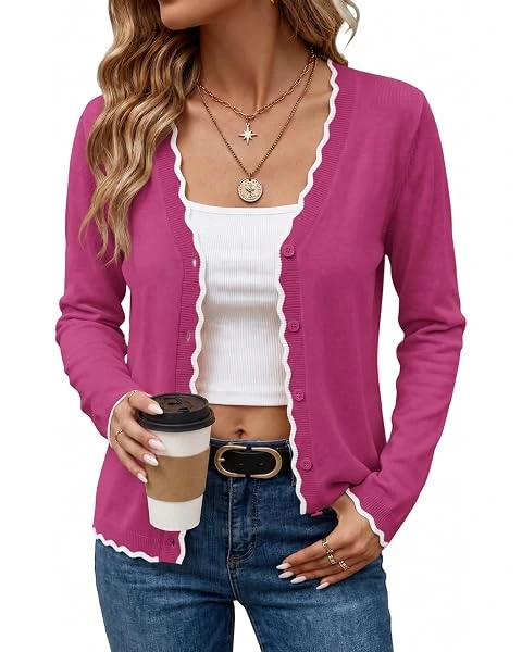 7- Lightweight Button-Down Cardigan