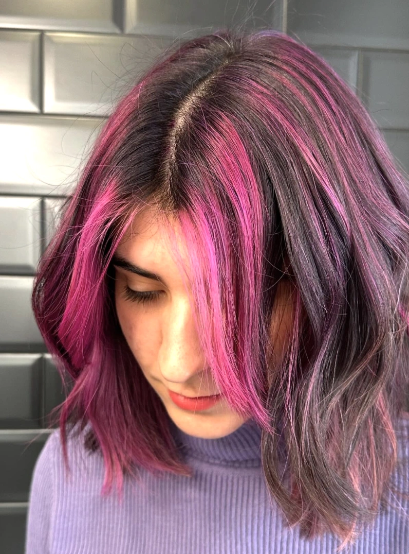 Magenta Meets Brunette: A Pop of Fun