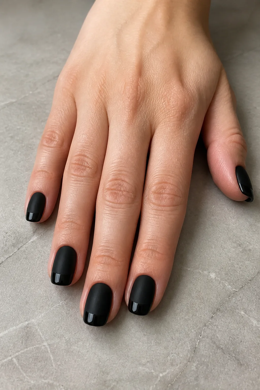 Matte Black With Glossy Tips