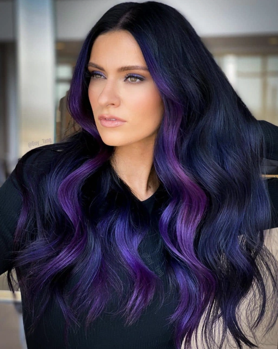 Midnight Waves with Electric Purple Highlights