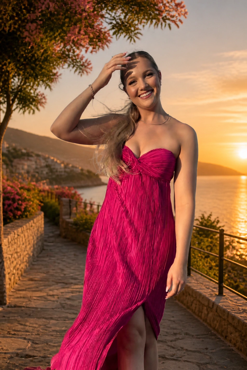 3- Off-Shoulder Dress With a High Slit