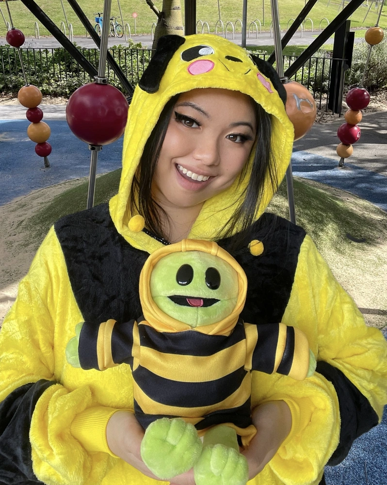 Pikachu Hooded Costume + Plush Bee Toy + Cozy Fleece Fabric