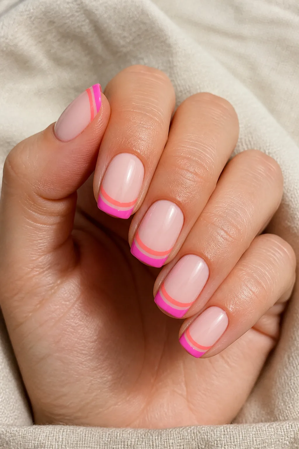 Pink Candy Corn Stripes