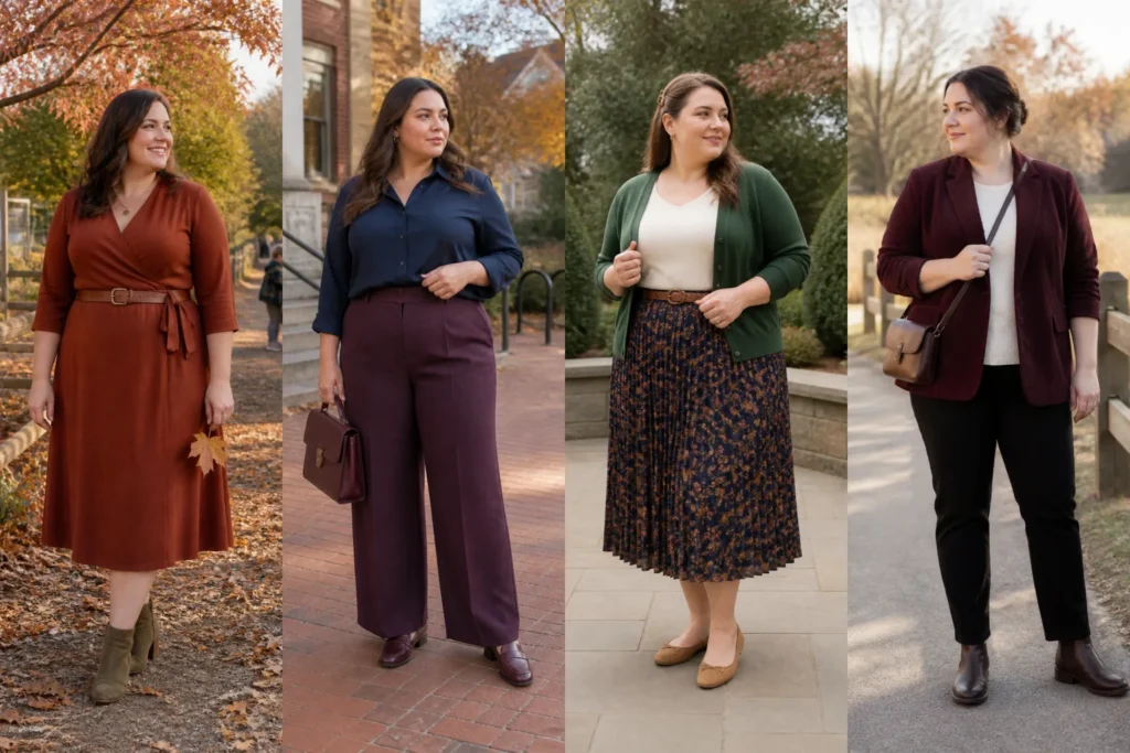 Plus Size Fall Family Photo Outfit Ideas