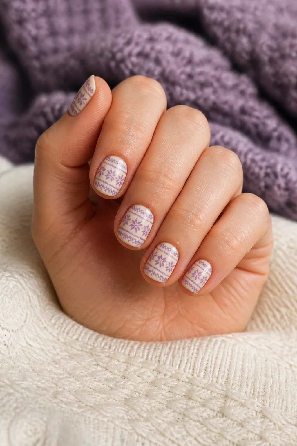 Purple Fair Isle Layers