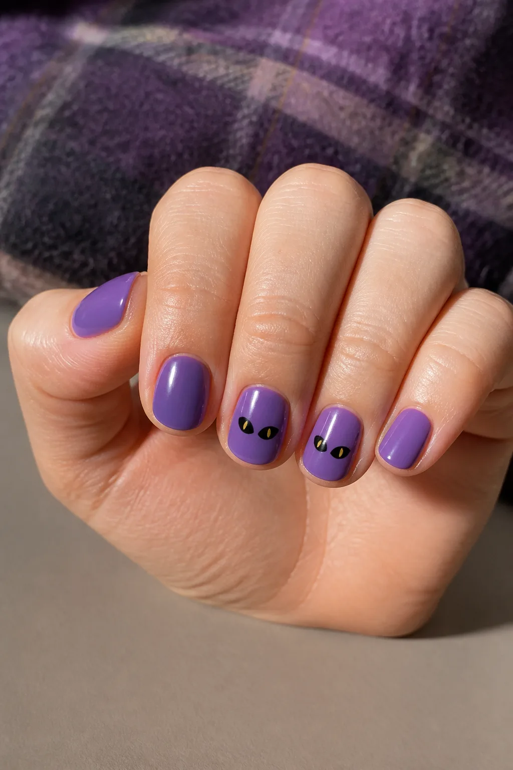 Purple Plaid and Cat Eyes
