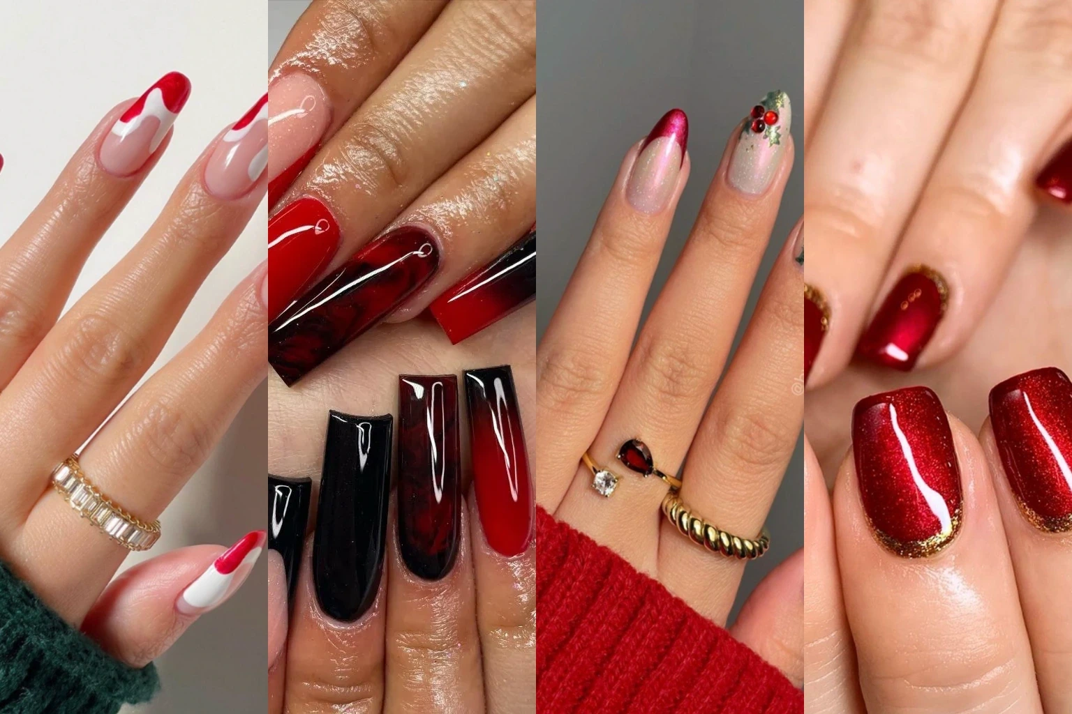 20 Red Christmas Nails for Every Holiday Mood