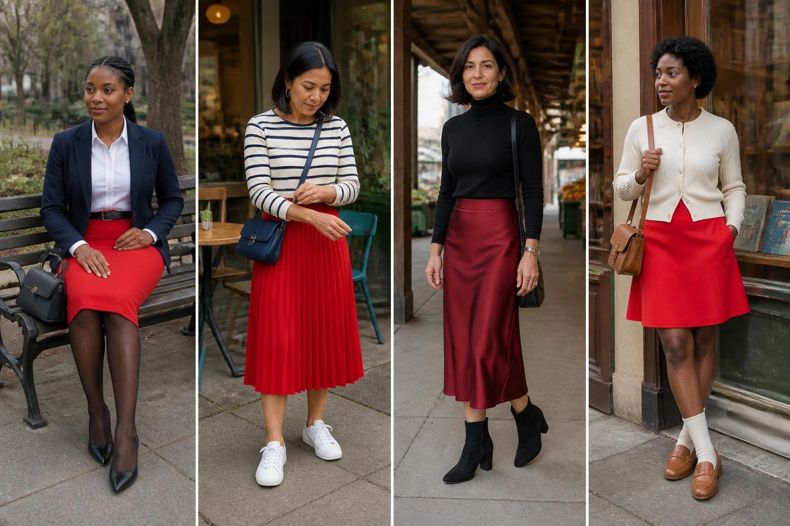 Red Skirt Outfit Ideas