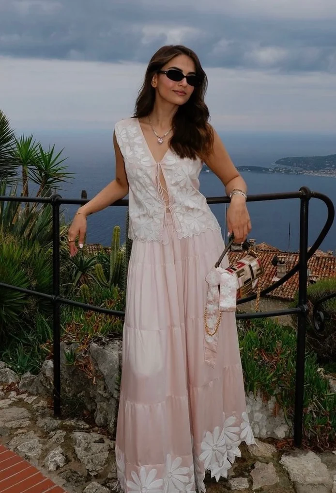 Romantic Retreat: Embroidered Vest + Maxi Skirt