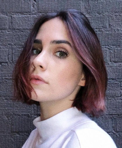 Sleek Chin-Length Bob with Deep Side Part and Subtle Color