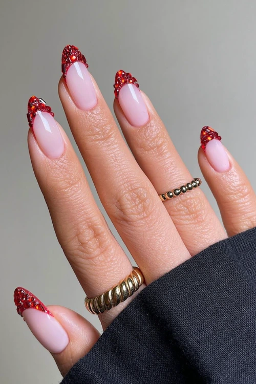 16- Sparkling Red Gem Tips