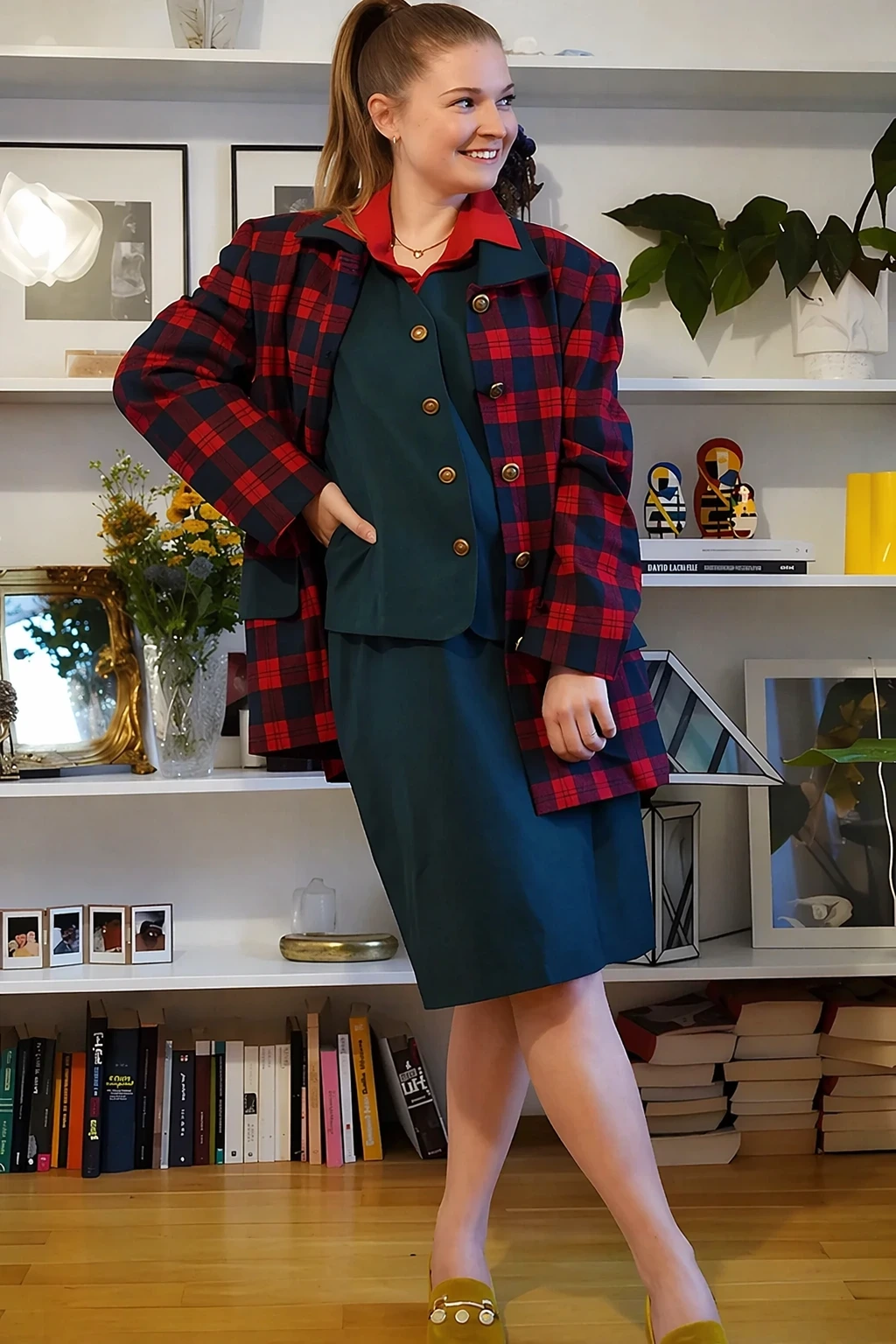 12- Teal Tailoring With Vintage Energy