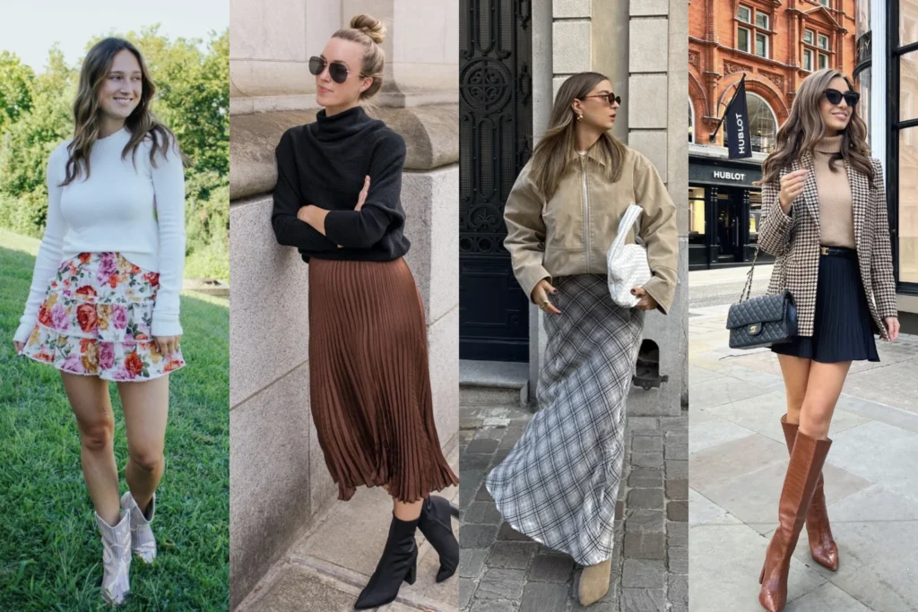 20 Trendy Fall Skirt Outfits for Cozy, Polished Days