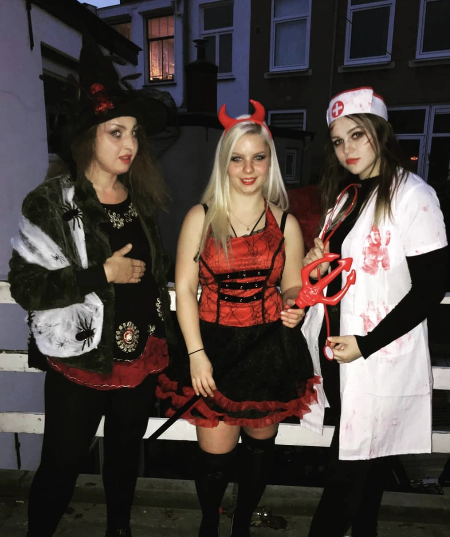 Witch Costume + Devil Dress + Bloody Nurse Outfit