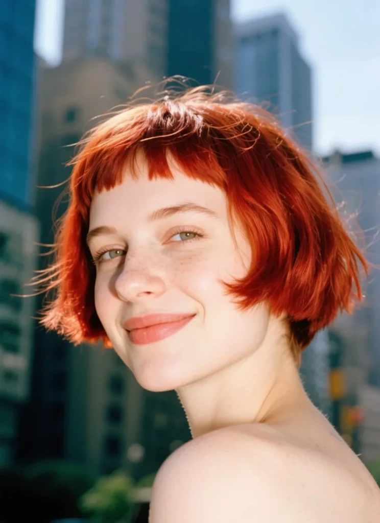 90s Red Choppy Pixie
