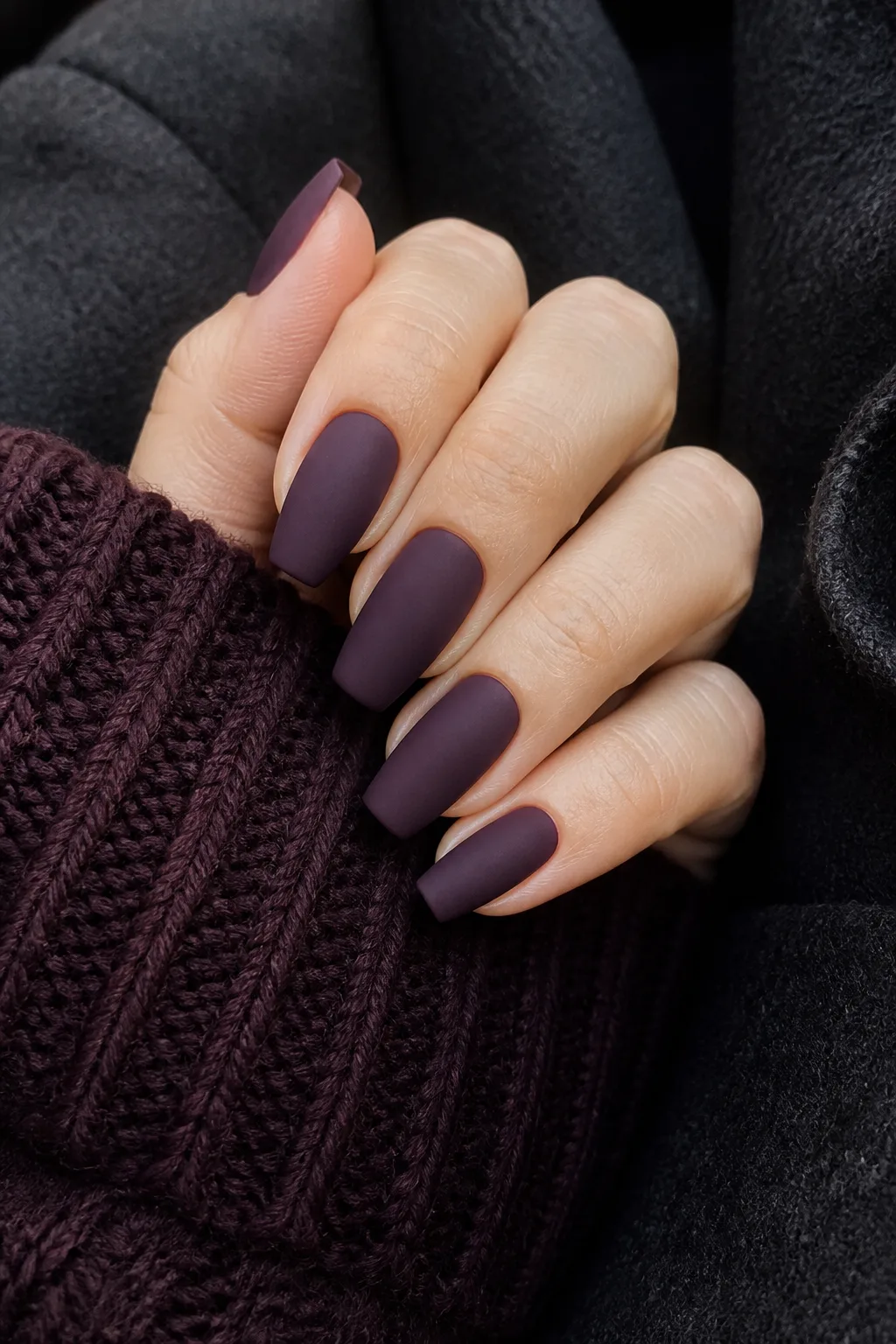 Blackberry Matte Nails
