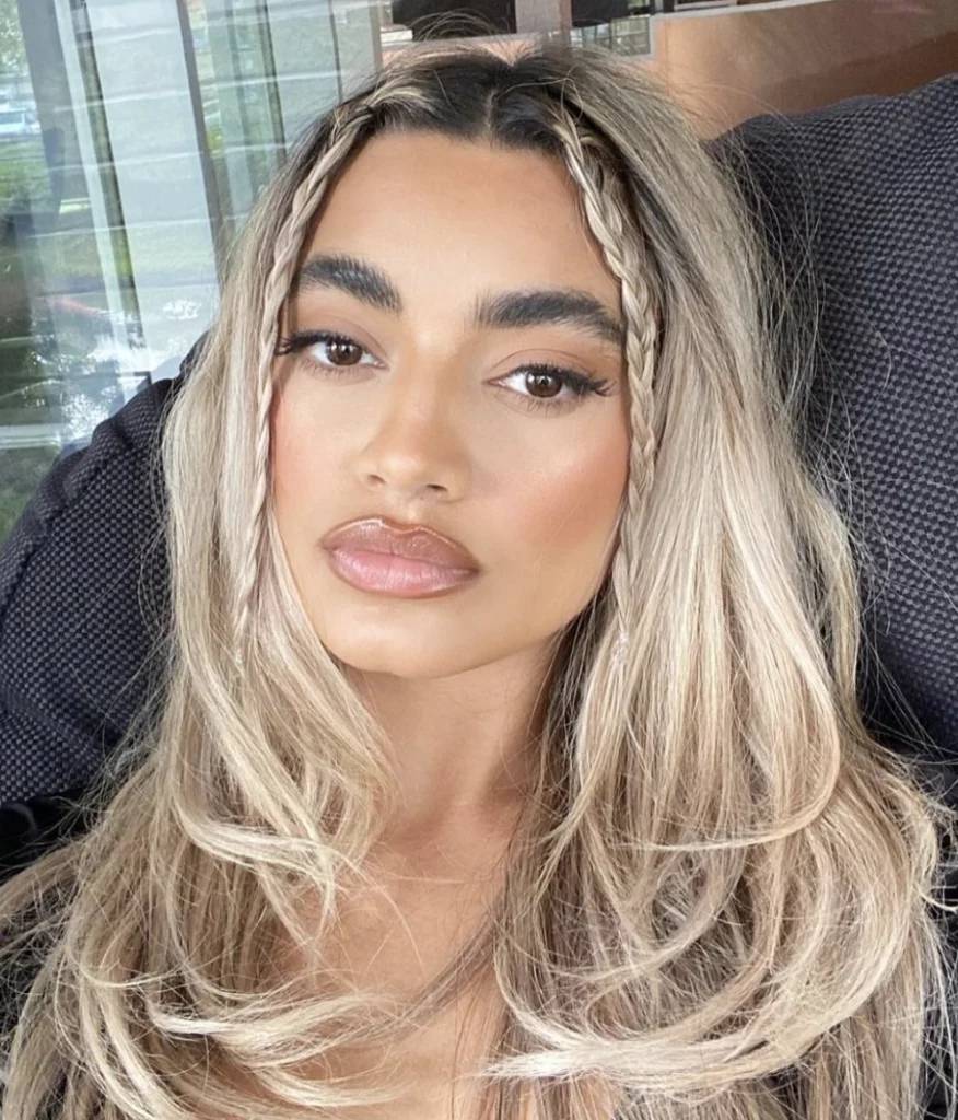 Blonde Layers with Face-Framing Braids