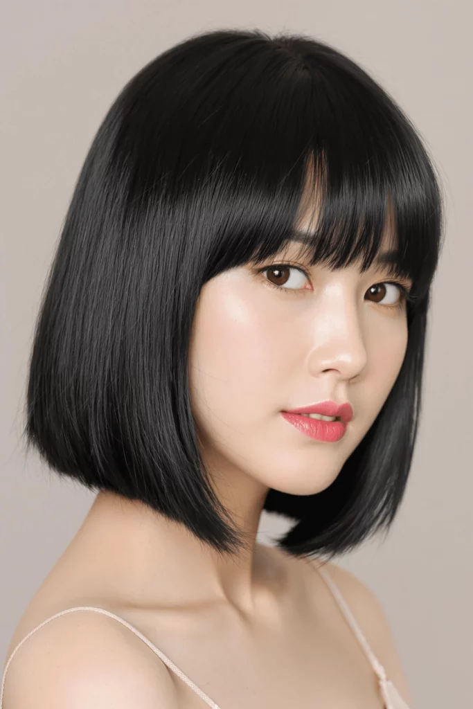 Blunt Bob with Full Bangs