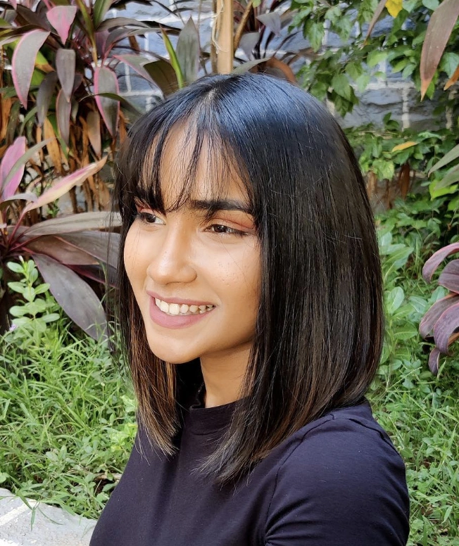 Blunt Bob with Wispy Bangs and Subtle Highlights