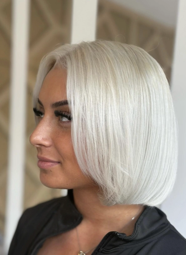 Blunt Chin-Length Bob with Face-Framing Layers